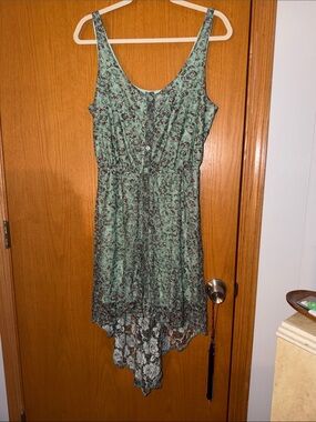 HeartSoul Mint Green Floral High-Low Sundress